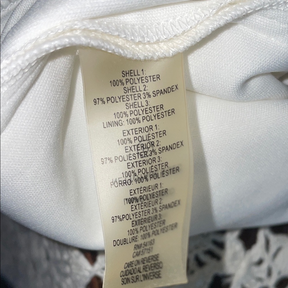 Karl Lagerfeld Textured White Mini Dress - Picture 6 of 7